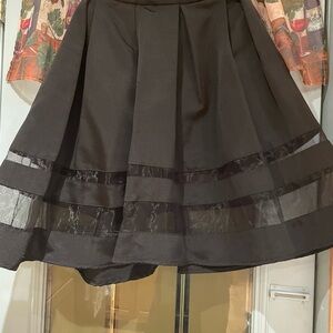 Black Pinstripe Skirt